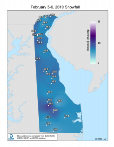 February 5-6, 2010 Snowfall map